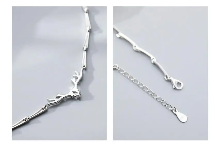 Регулируемый Браслет серебряного цвета с изображением оленя и животных