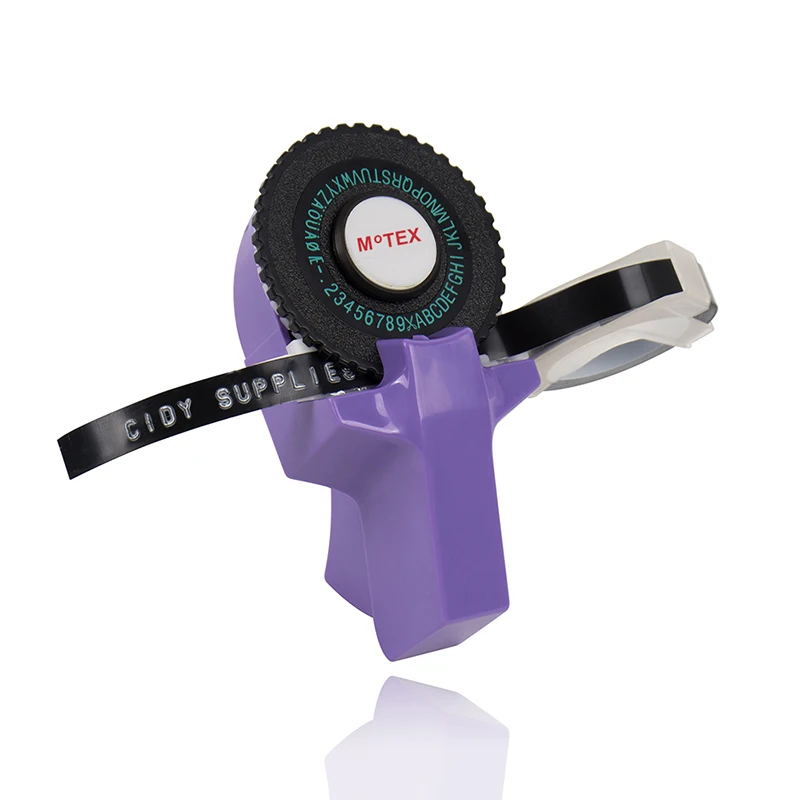 Фиолетовый цвет MoTex E101 принтер мини DIY Ручная Совместимость для dymo 3D тиснение ручная лента ручная машинка надпись машина