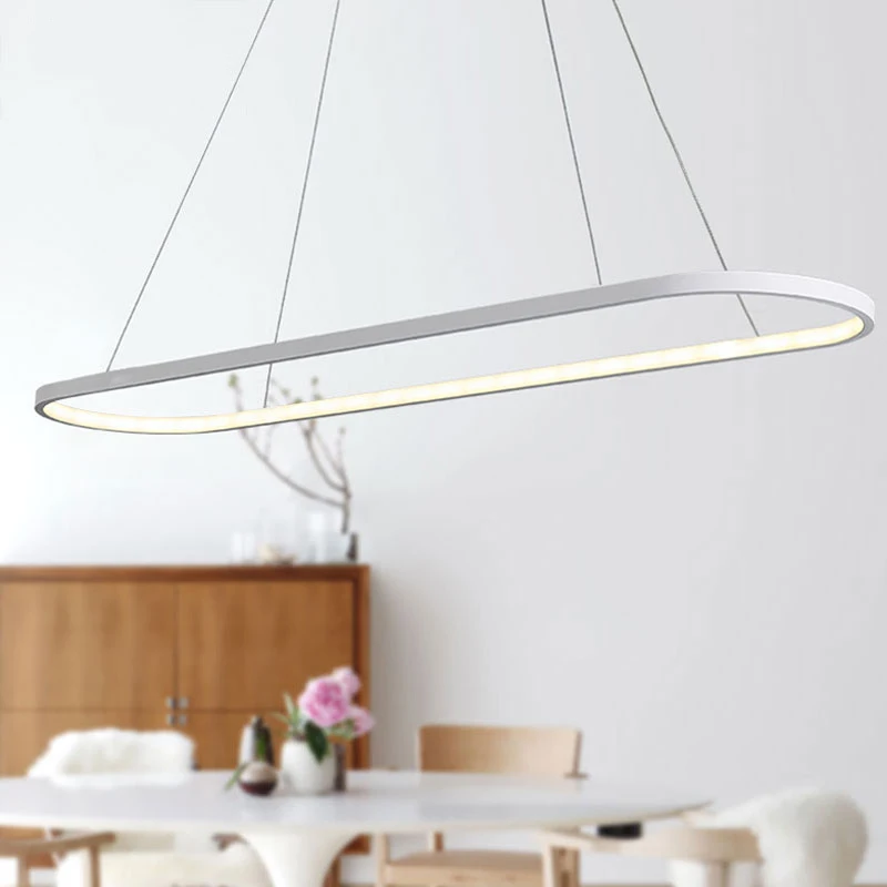 Современные светодиодные подвесные светильники минималистичные черно белые