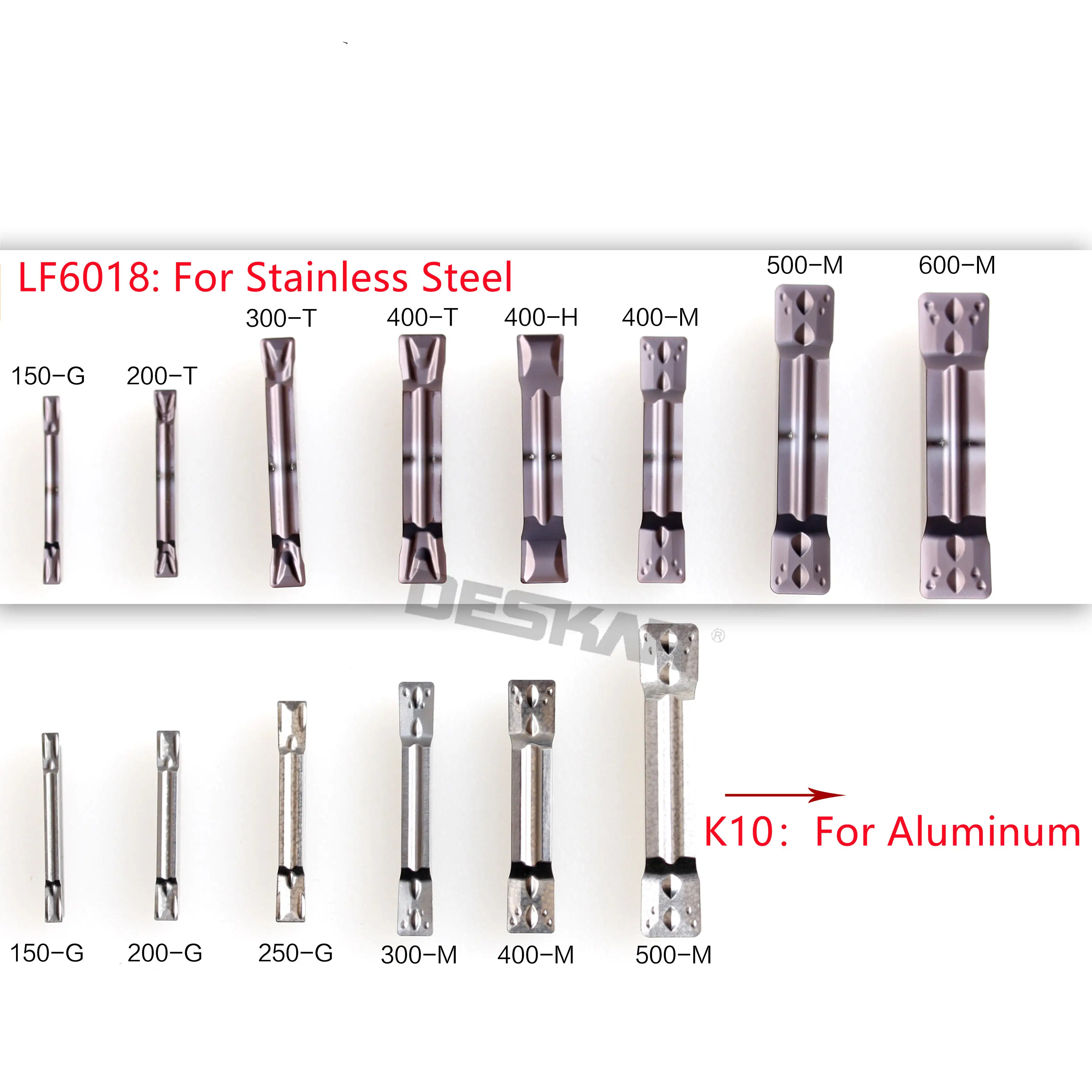 DESKAR-torno ranurado de acero inoxidable, MGMN200-G, LF6018, 300-T, 300-H, 400-T, 400-H, 500-M, LF6018, CNC