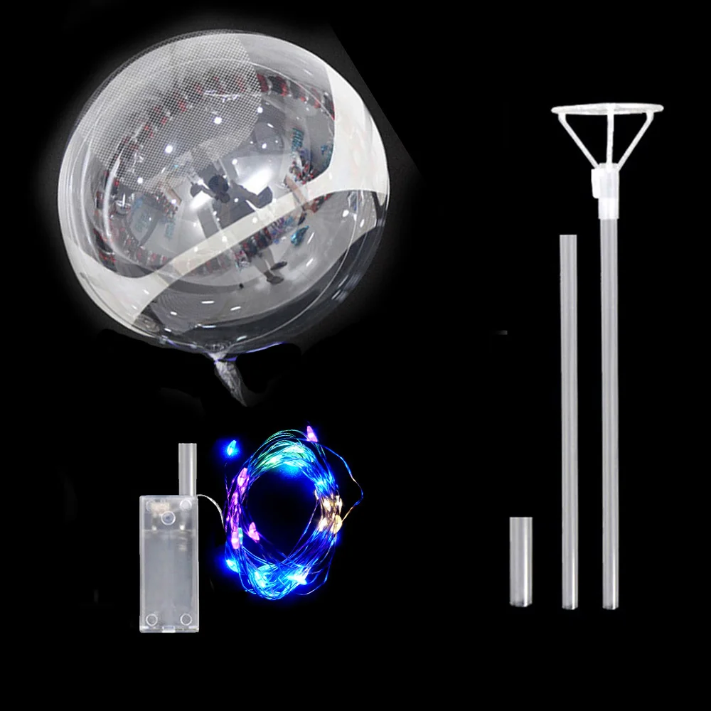 Световой светодиодный шар Bobo с палочками прозрачные шарики для дня рождения