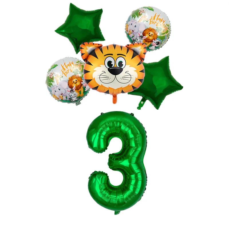 Baby Shower воздушные шарики в форме животных на день рождения игр тема джунгли