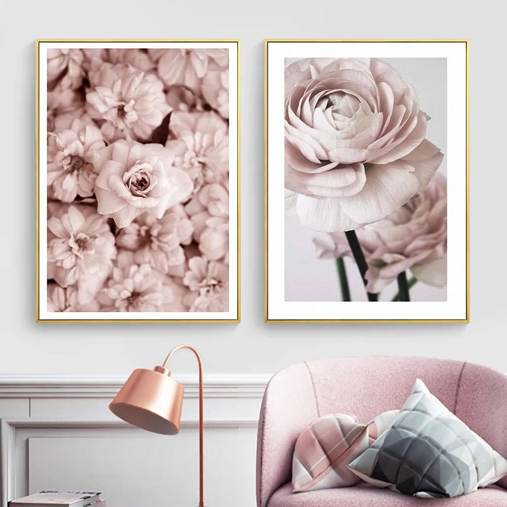 Постеры и принты розовых цветов Картина на холсте Настенная картина