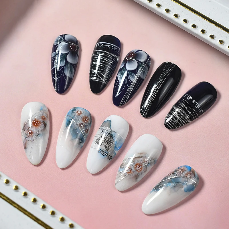 Гель-паук для дизайна ногтей 12 цветов 8/5 мл украшение из шелка градиентный