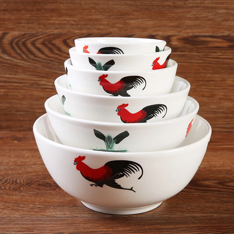 4-8 дюймов китайская Классическая художественная маленькая миска для риса белая