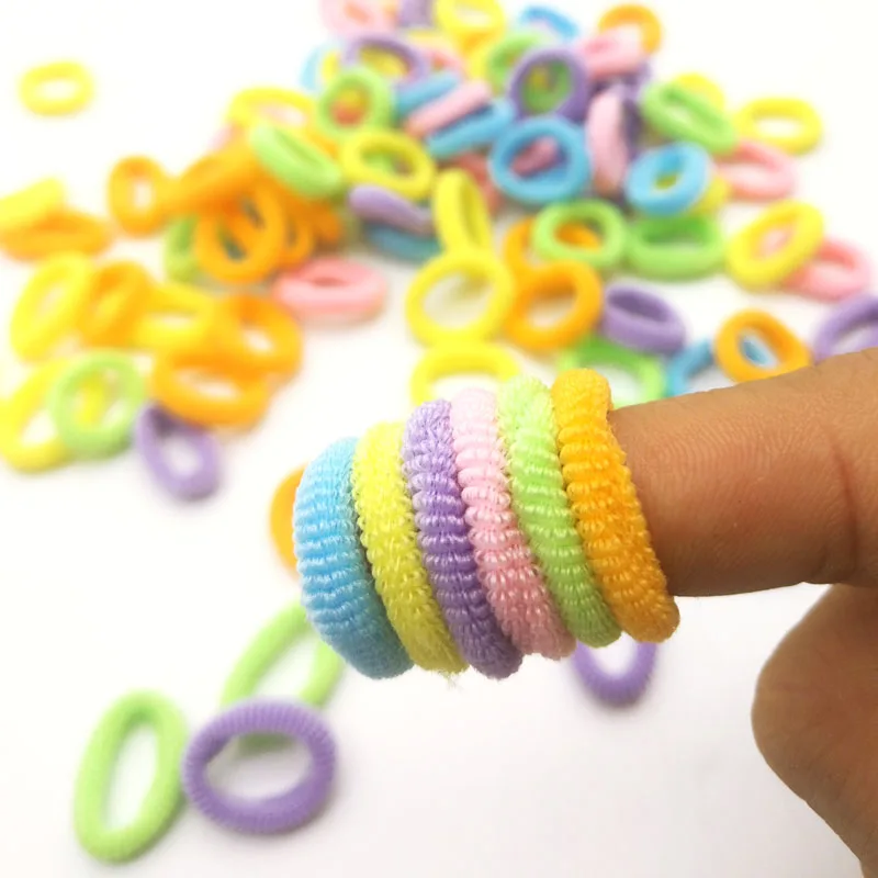 100 шт./лот ободок для волос детей резинка держатель хвоста эластичная детские