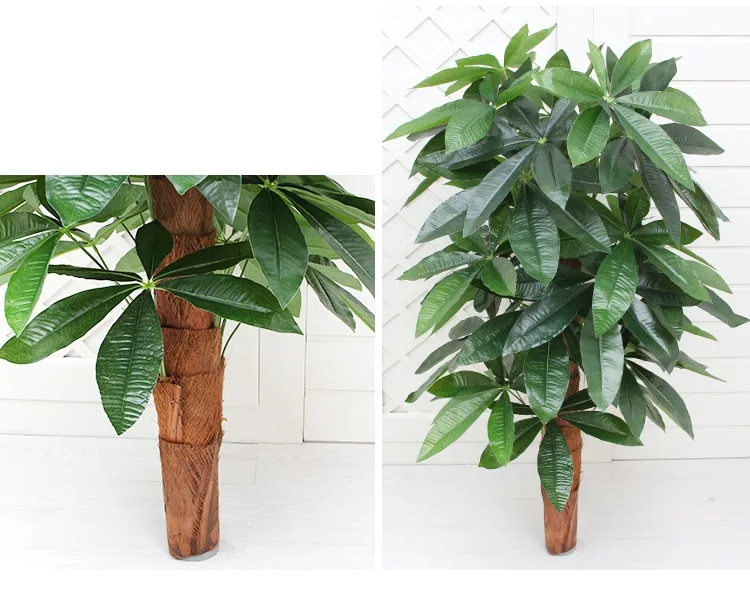 90CM Artificial Tree Real Touch Plastic Rich Money Fake without Pot for Home Garden Decoration Large Plants | Дом и сад