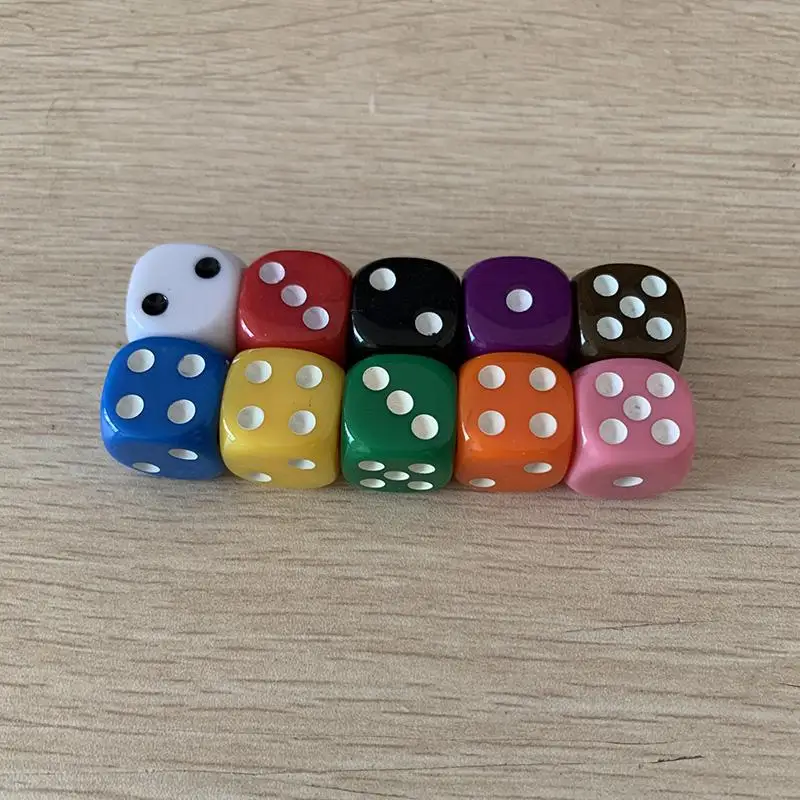 10 шт./лот набор костей цветов высококачественные однотонные акриловые