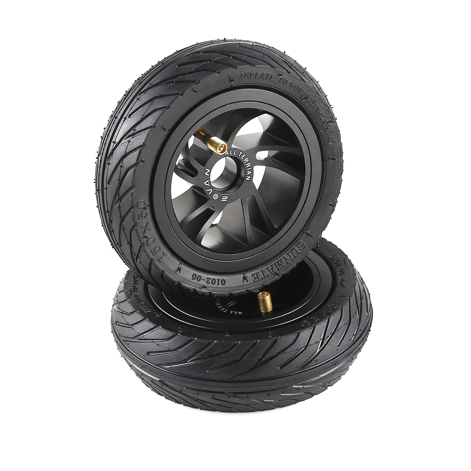 

4Pcs 150miniAT All-Terrain Machinery Pneumatic Tire Wheels Brain-Training Toy For Children Educational Toys Birthday Gift- Black