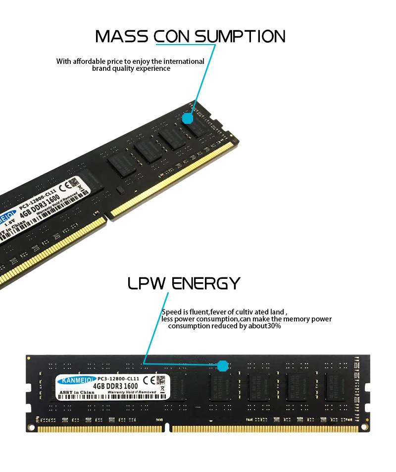 KANMEIQi DDR3 2GB 4GB 8GB 1333mhz 1600MHz PC3 Memory RAM Module Computer Desktop 240pin 1.5V dimm Memoria New