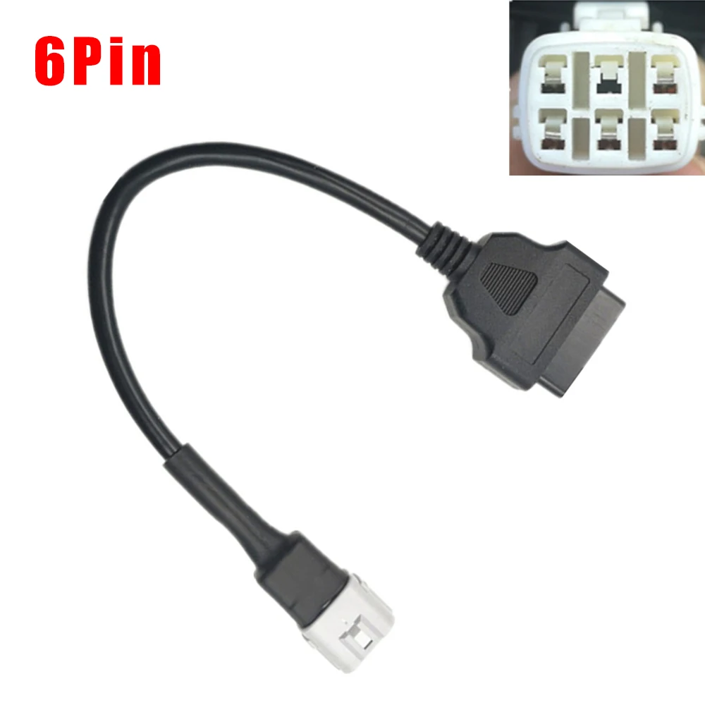 

Scooter Female socket to 6-pin male plug For SUZUKI OBD2 6 Pin Plug Useful