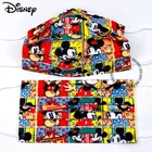 Милая Красная клетчатая маска Микки для взрослых и детей мультяшная аниме узор одноразовая Защитная маска для мальчиков девочек мужчин женщин унисекс