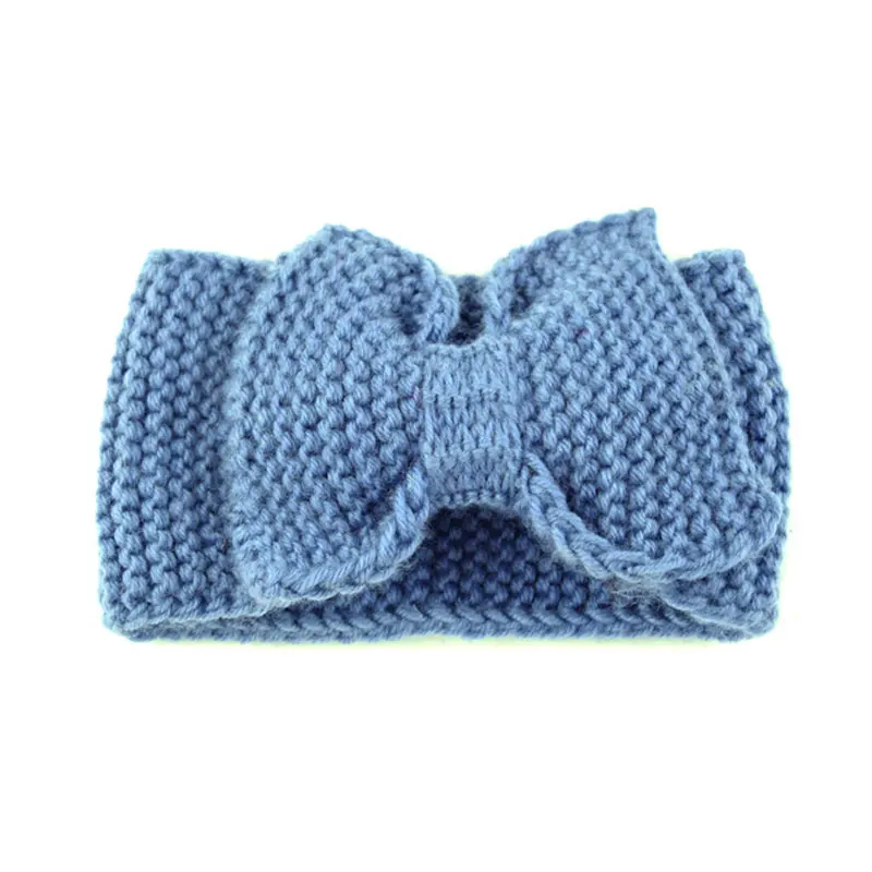 Женская вязаная повязка на голову зимние аксессуары для волос тюрбан девочек с