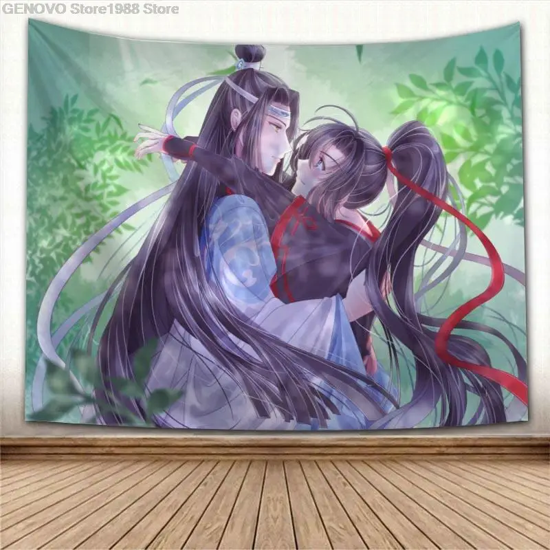

Schöne Mo Dao Zu Shi Anime Wandteppich Hängen Stoff Tapisserie Art Home Dekoration Isomatte Wand Teppiche Wohnheim Dekor