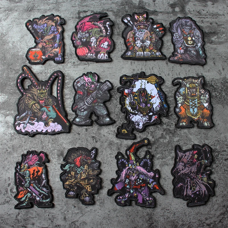 Китайские элементы ретро тактика 12 знаков зодиака патчи волшебные наклейки