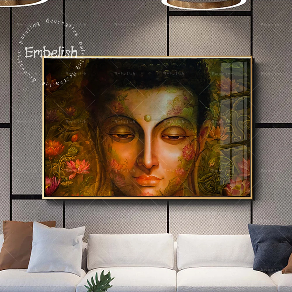 

Embelish Abstract Buddha Statue Modern Home Decor Pictures For Living Room HD Spray On Canvas Oil Paintings Wall Art Posters