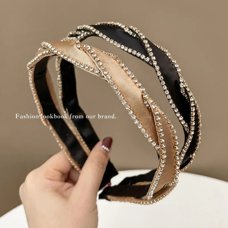 

Rhinestone Cross Hairbands For Women Scissors Headband Headbands Korea Hair Accessories Hair Band Hair Bows Crown