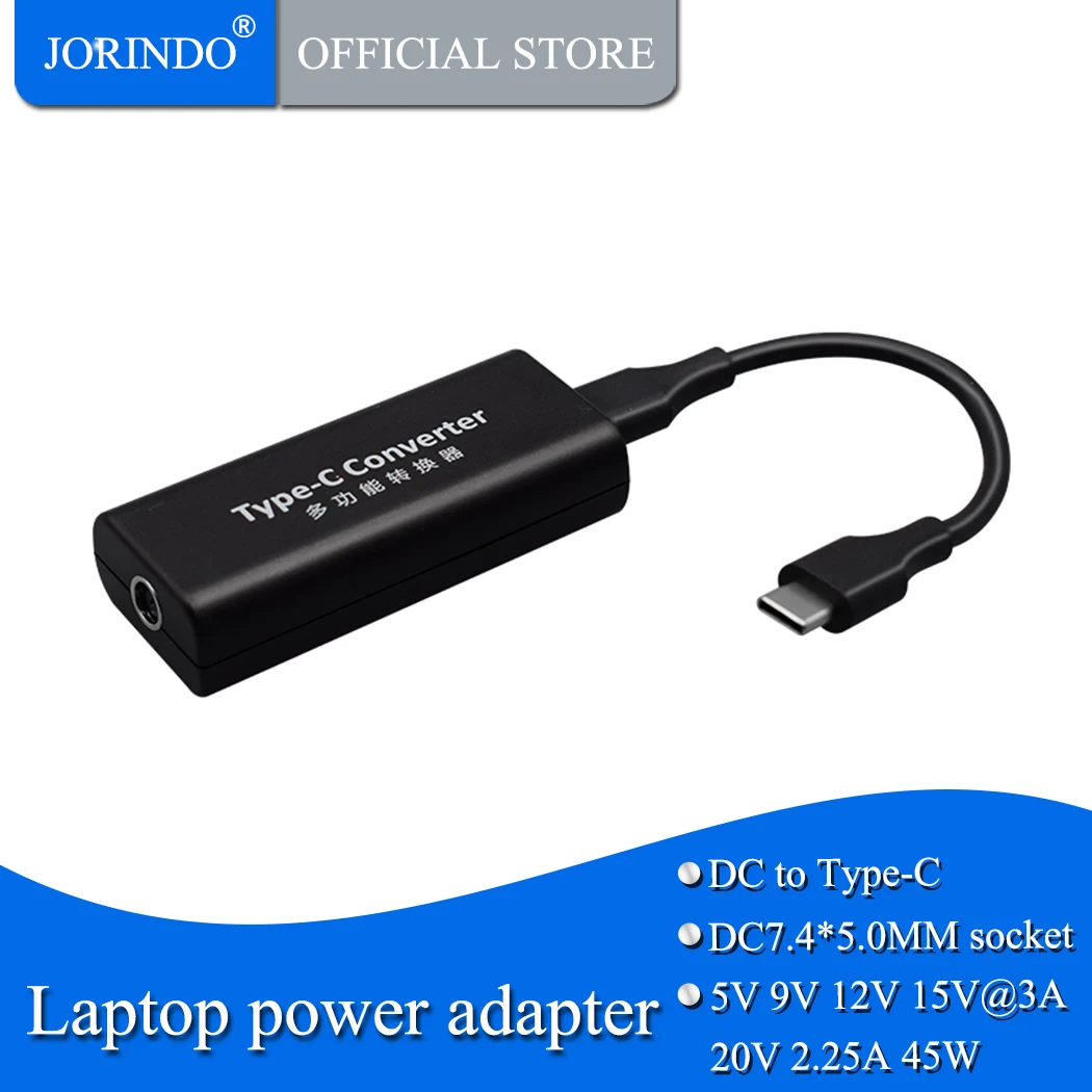Адаптер питания постоянного тока jorinдо usb type c конвертер 7 4*5 0 мм мама в портативный
