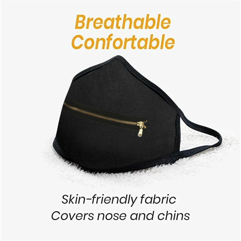 

Zipper Designer Face Maks Black Adult Reusable Face Maks Washable Windproof Mondkapjes Wasbaar Halloween Cosplay Masque