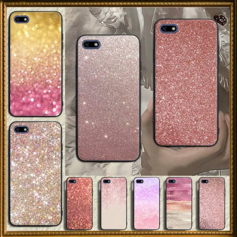 

Pink gold glitter sparkles Phone Case For Huawei Y5 Y6 Y7 Y8 Y9 Nova 4 5 6 7 Pro Se Cover