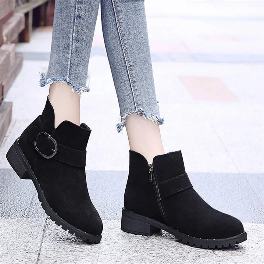 Женские ботильоны элегантные простые ботинки в британском стиле с круглым