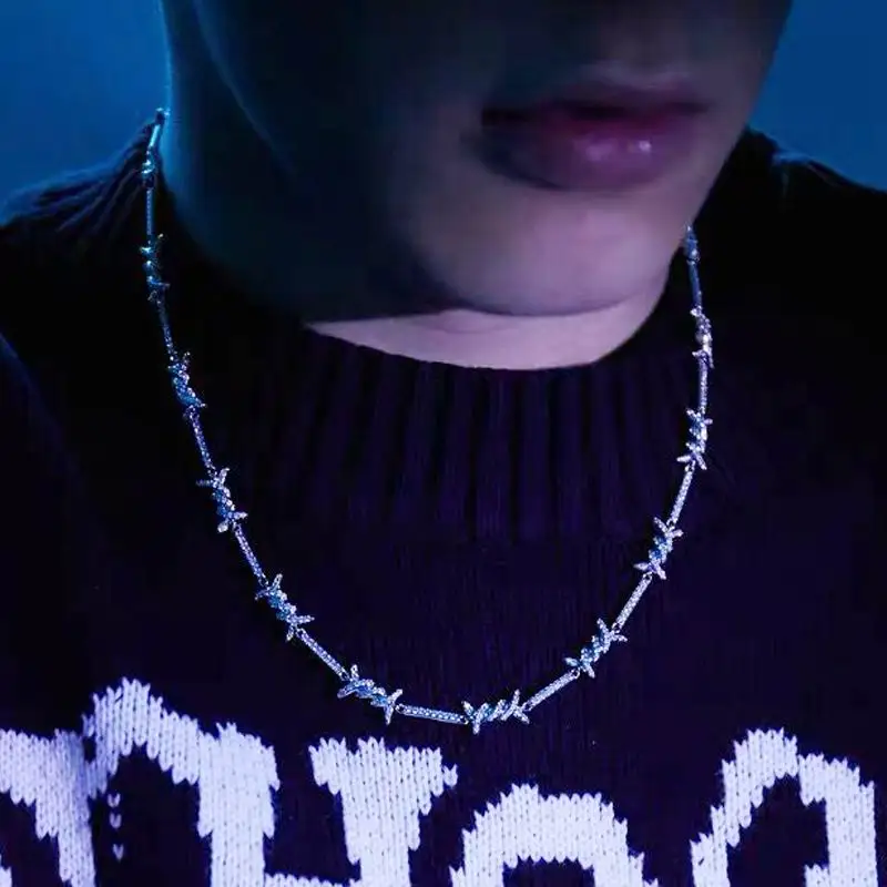 2021 геометрический CZ бар колючая проволока очаровательные колье браслет ожерелье