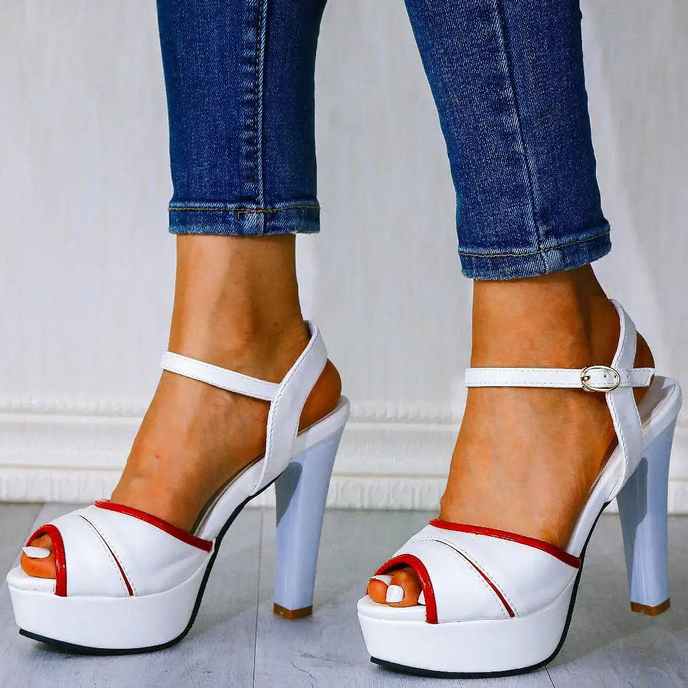DORATASIA Fashion High Heels Shoes Summer Elegant Platform Date Sandals Women Ol Concise mixed-color | Обувь