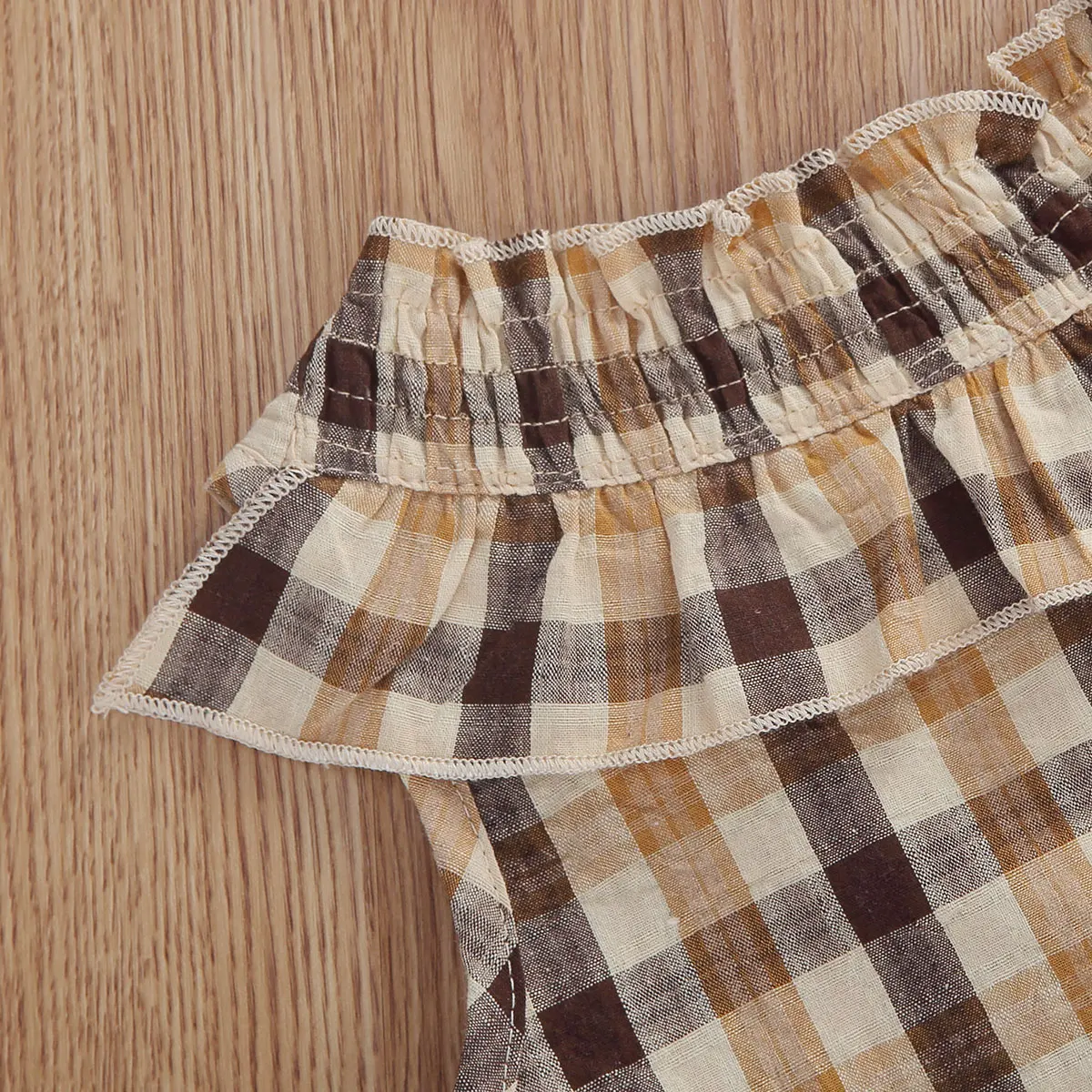 2020 летняя одежда для малышей эксклюзивная маленьких девочек коричневая