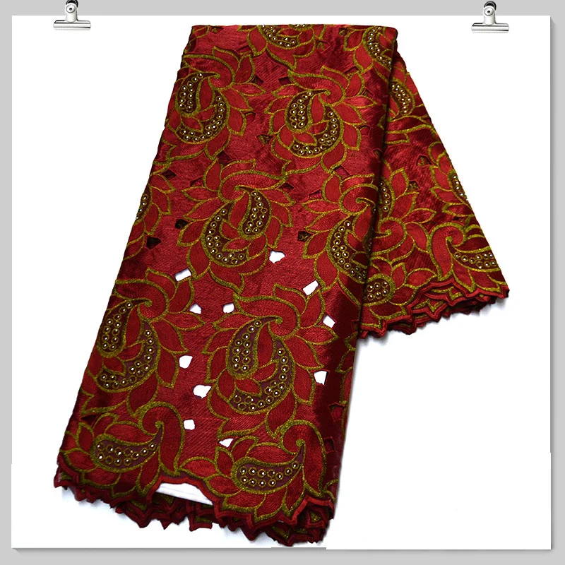 Нигерийская африканская хлопчатобумажная кружевная ткань 2021 недорогая