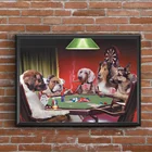 Собаки играют в покер, Забавный постер и искусство, декоративная крутая собака мопса в казино, искусство, холст, живопись, Декор