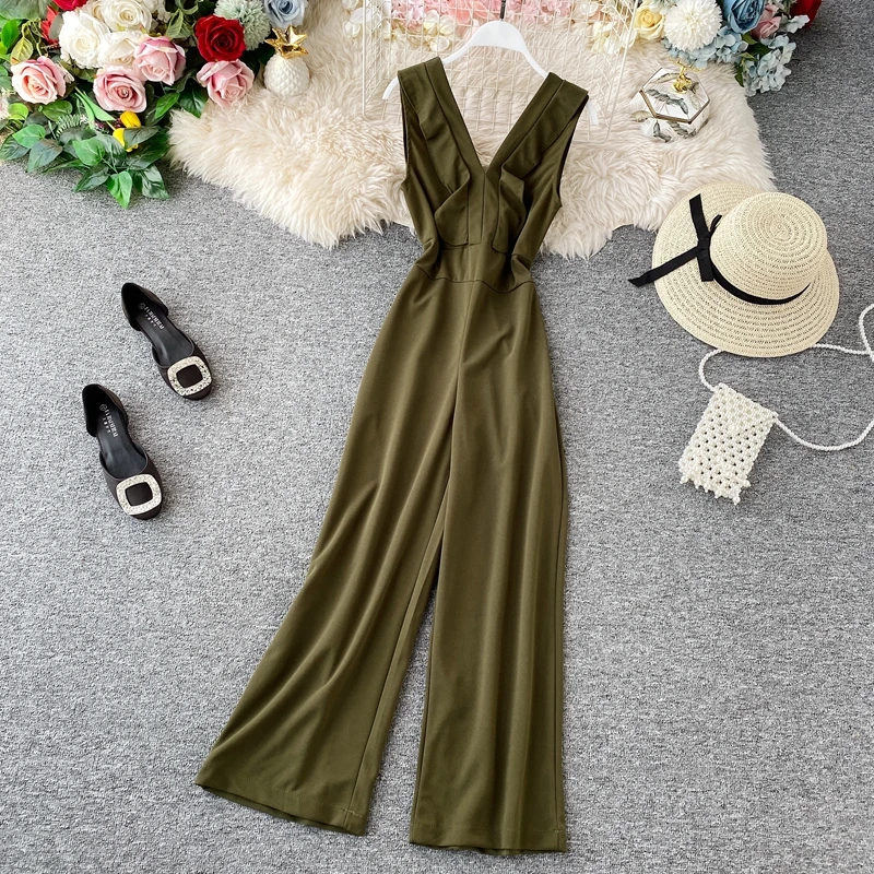 Новинка весна-лето 2020 женские комбинезоны без рукавов Комбинезоны для женщин