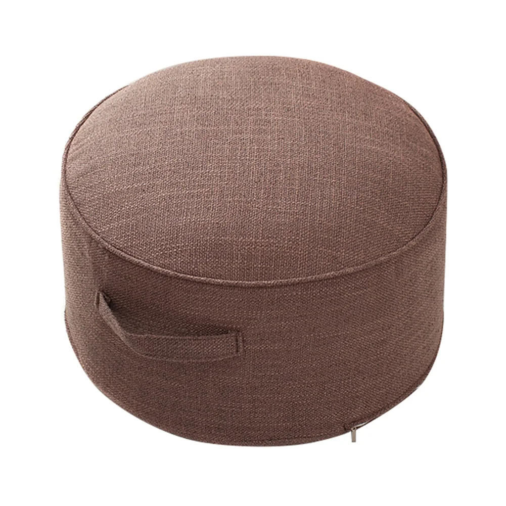 Коричневый Round Floor Seat Cotton Linen Cushion Meditation Mat Removable Washable Cushion TT-best - Цвет: Коричневый