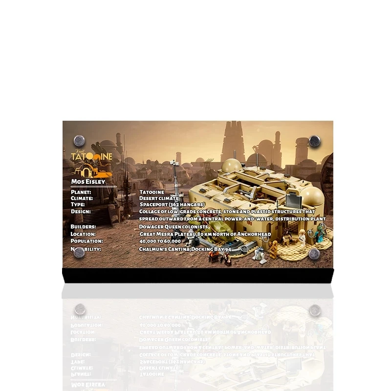 

Acrylic Display Stand Brand NamePlate Compatible For lego 75290 Building Blocks Bricks Toys For Children Kids