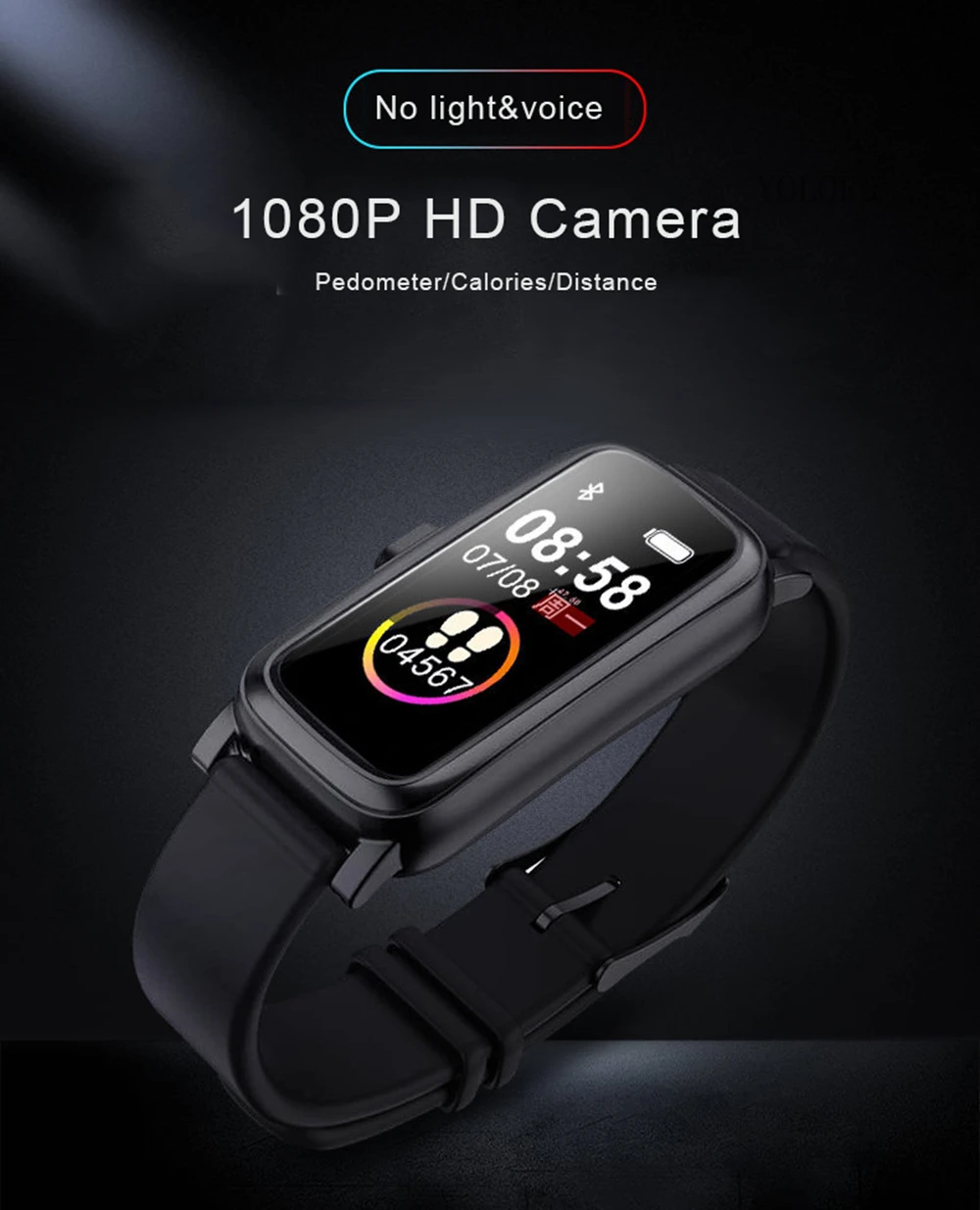 IP68 Водонепроницаемый Смарт часы Камера Невидимый HD 1080P видеомагнитофон мини