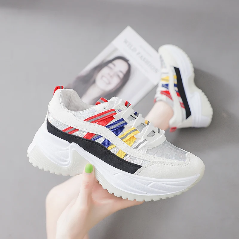 Bjakin/Популярные Красные спортивные кроссовки женские стильные дышащие на