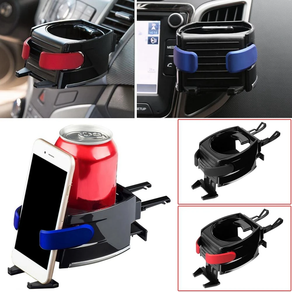 

Car Drink Holder Mobile Phone Holder Air Conditioning Vent Fixed Rack Organizer Cup Bottle Phone Holder