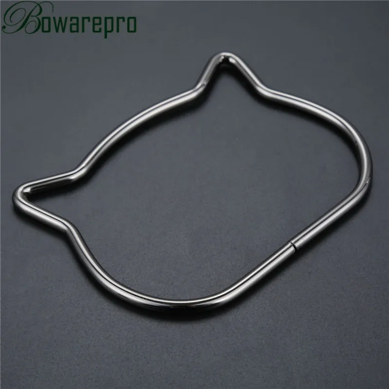 Bowarepro милый кот ухо Металл DIY сумка ручка Замена сумка ручка для дамская сумочка кошелёк с короткой ручкой Наплечные аксессуары для изготовления сумок