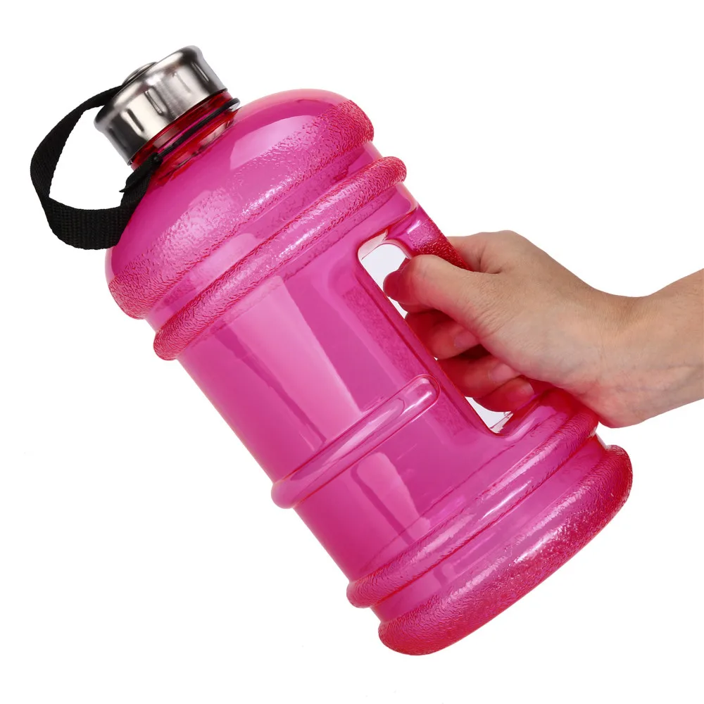 Red 2.2L Спорт Путешествия Спорт на открытом воздухе водосборник большой BPA бесплатно для занятий спортом, тренажерного зала бутылки для напитков крышка чайник тренировки 40 - Цвет: Red