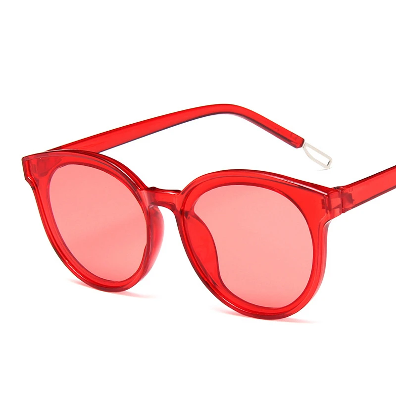 New fashion round frame men and women sunglasses transparent color bright beautiful face repair versatile glasses | Аксессуары для