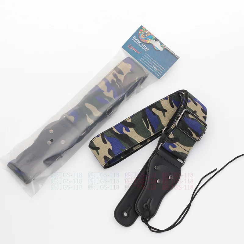 

Camouflage Personality Adjustable Wide Electric Acoustic Bass Electric Guitar Folk Guitar Bass Strap Leather Guitar Strap