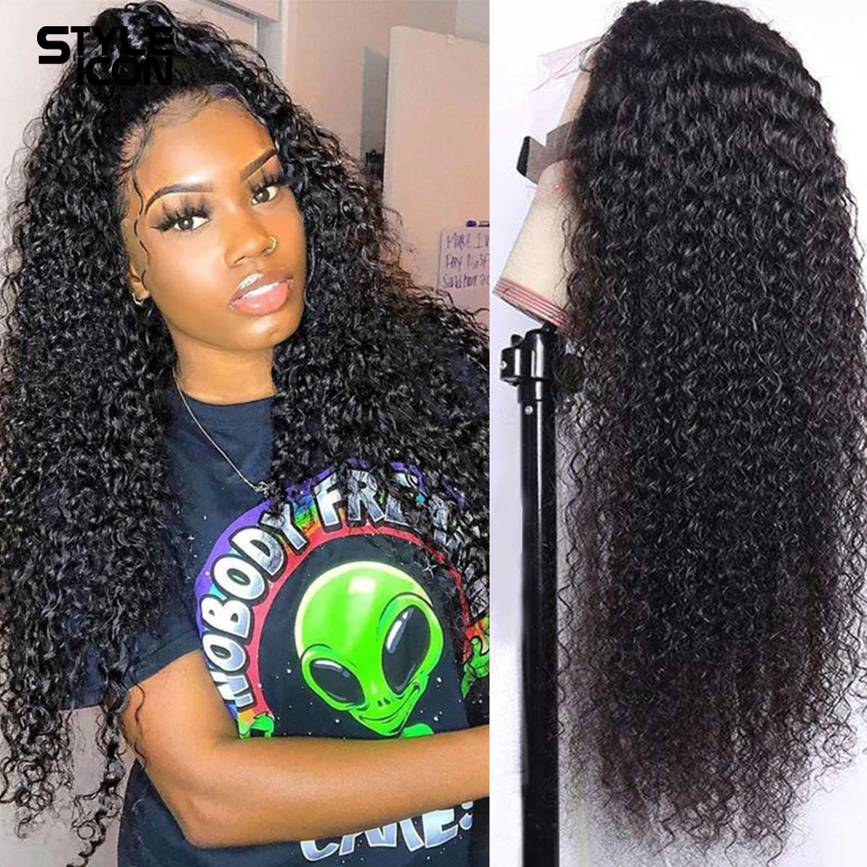 Curly Lace Front Human Hair Wigs Brazilian 13*4 Lace Frontal Kinky Curly Lace Frontal Wig Deep Curly Wigs For Women Human Hair