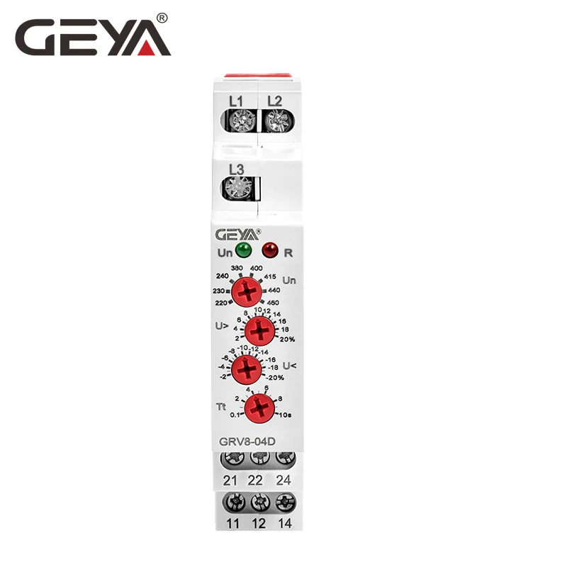 GEYA GRV8-04 трехфазный контроль напряжения реле фазовой последовательности фазовый сбой Защита от перенапряжения