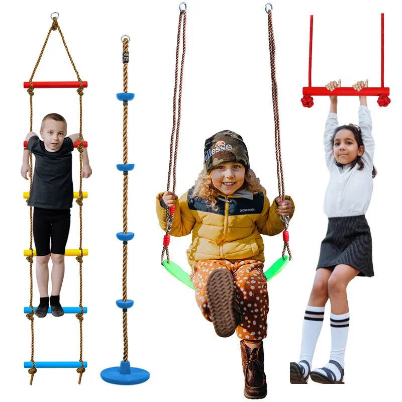 Yeni yatay çubuk yüzükler spor seti salıncak tırmanma halatı spor oyuncak çocuk spor eğlence oyunu çocuklar kol egzersizi hediyeler