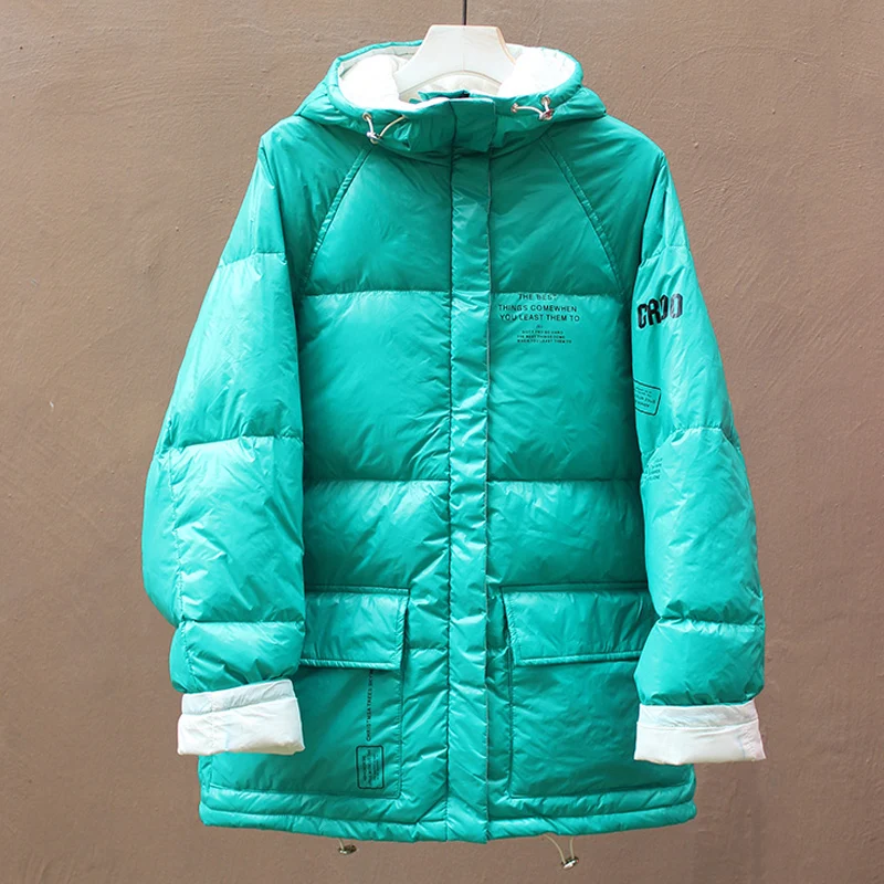 Водонепроницаемая куртка зимнее пальто женские пуховики на 90% белом утином пуху