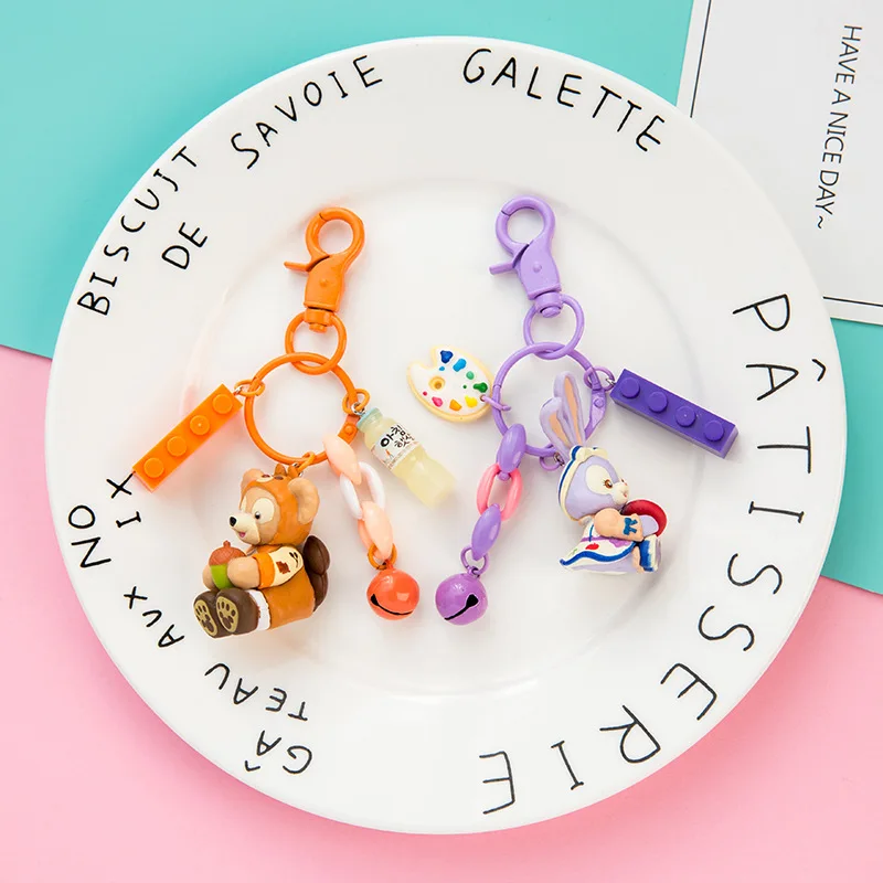 Disney ПВХ Kawaii милые сумки из натуральной кожи Duffy медведь Stella брелок Shelliemay Llaveros Para