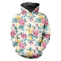 men hoodies 3d color flower print outwear menwomen fashion sweatshirt comfortable oversize pullover unisex topswholesale 5xl
