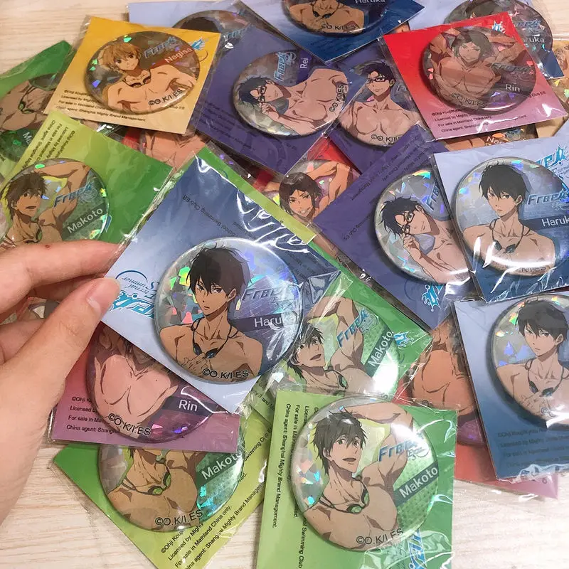 Бесплатно! Оригинальный комикс значок Рин масуока Макото Тачибана Haruka Nanase