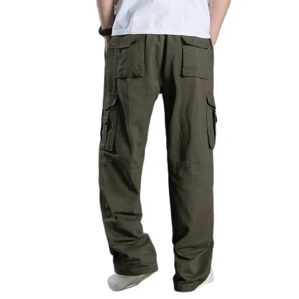 Демисезонный брюки-карго мужские повседневные свободные шаровары с эластичной