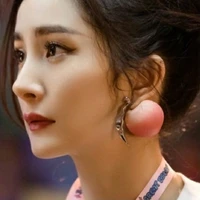 fashion new simulation peach earrings girl cute romantic sweet pink peach leaves earrings simple party jewelry gift indian