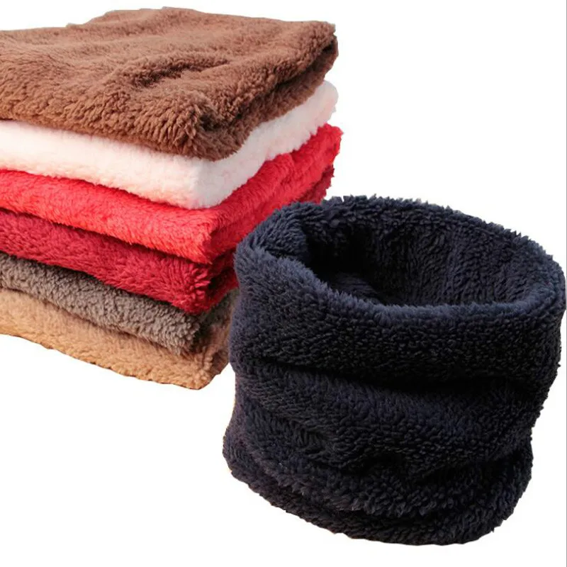 New pure children's scarves boys plush thick collar baby collar scarf